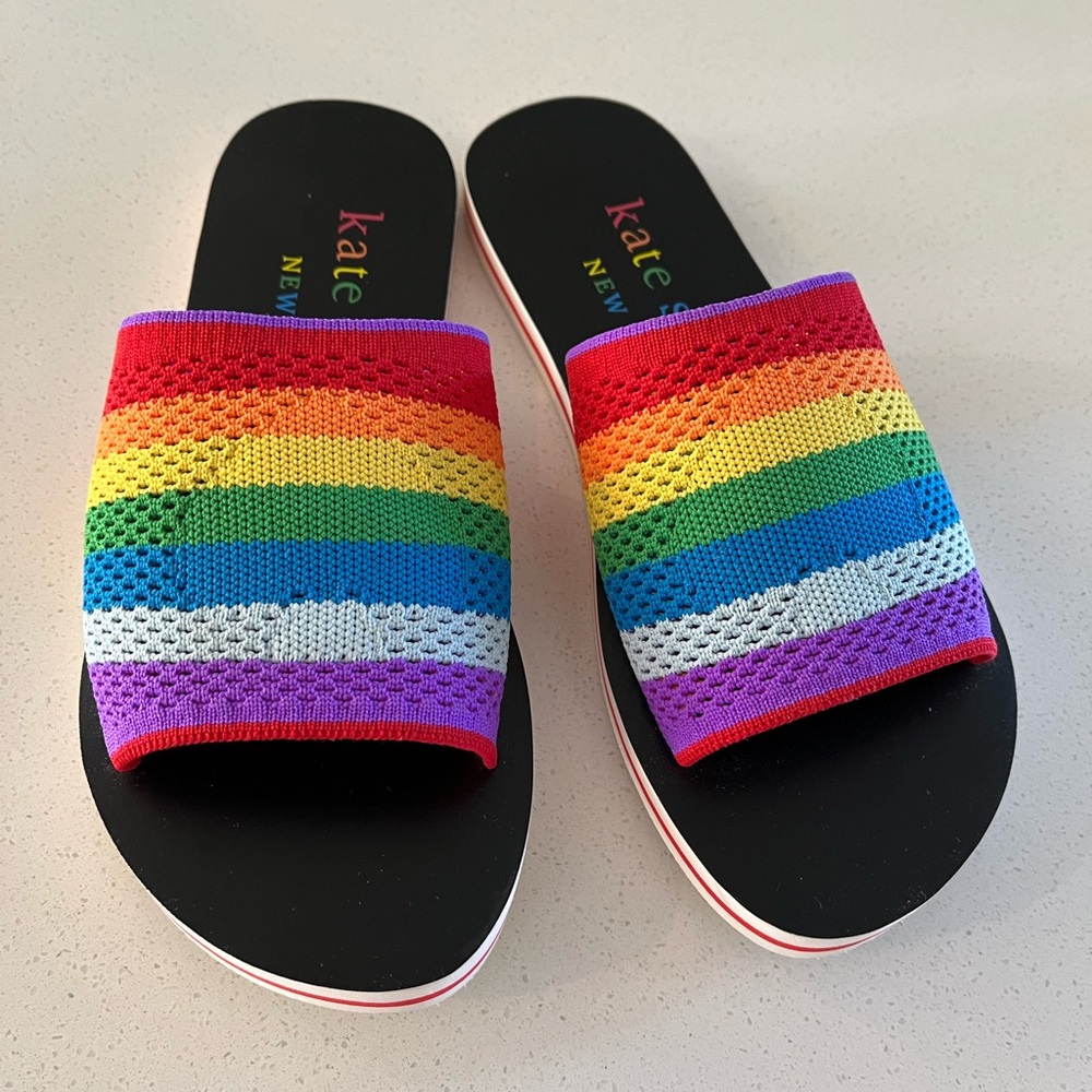 Kate Spade Rainbow Slide Sandals